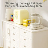 Little Angel Baby Storage Rack Nursery Organizer Cabinet With Drawers And Shelves - Beige