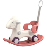 Little Angel Baby Rocking Horse Ride On Toy For Kids With Handle And Backrest - Red