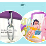 Little Angel Kids Slide And Swing 3-In-1 Activity Playset with Swing - Pink