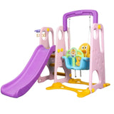 Little Angel Kids Slide And Swing 3-In-1 Activity Playset with Swing - Pink