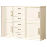 Little Angel Baby Storage Rack Nursery Organizer Cabinet With Drawers And Large Shelves - Beige