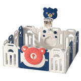 Little Angel Baby Playpen Toddler Play Yard With Hoop 14Pcs - Blue