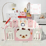 Little Angel Baby Playpen Toddler Play Yard With Hoop - Pink
