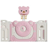 Little Angel Baby Playpen Toddler Play Yard With Hoop 14Pcs - Pink