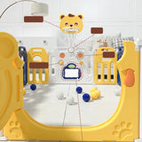 Little Angel Baby Playpen Toddler Play Yard With Hoop - Yellow