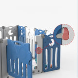 Little Angel Foldable Baby Playpen With Fence - Blue