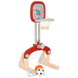 Little Angel 2-In-1 Basketball And Football Playset - Red