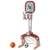 Little Angel 2-In-1 Basketball And Football Playset - Red
