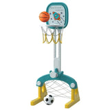Little Angel 2-In-1 Basketball And Football Playset - Blue