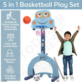 Little Angel Kids Basketball, Football And Golf Playset