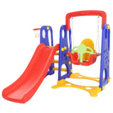 Little Angel Kids Slide And Swing 3-In-1 Activity Playset - Red