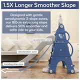 Little Angel Kids Slide And Swing 3-In-1 Activity Playset with two Hoops - Blue