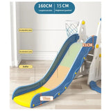 Little Angel Kids Slide, Swing, Basketball And Football - Blue