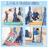 Little Angel Kids Toys Slide & Swing - Blue