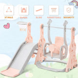 Little Angel Kids Toys Slide & Swing - Pink