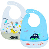 Little Angel Baby Silicone Bib – Car & Animal (Set of 2)