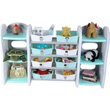 Little Angel Toy Storage Organizer With Multiple Shelves And Bins - Green