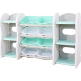 Little Angel Toy Storage Organizer With Multiple Shelves And Bins - Green