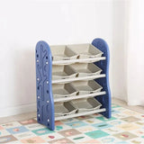Little Angel Toy Storage Organizer With Bins For Kids Room - Blue