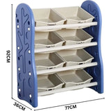 Little Angel Toy Storage Organizer With Bins For Kids Room - Blue