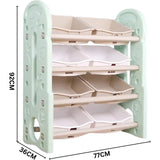 Little Angel Toy Storage Organizer With Bins For Kids Room - Green