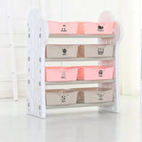 Little Angel Toy Storage Organizer With Bins For Kids Room - Pink