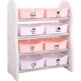 Little Angel Toy Storage Organizer With Bins For Kids Room - Pink
