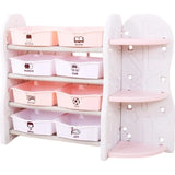 Little Angel Toy Storage Organizer With Side Shelf - Pink