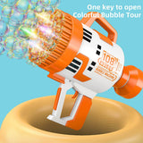 Little Story 108 Holes Bubble Machine Gun With Light- Orange