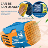 Little Story 132 Holes Bubble Machine Gun With Light- Orange