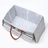 Little Story 2-In-1 Diaper Caddy With Mat Xl - Grey