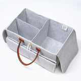 Little Story 2-In-1 Diaper Caddy With Mat Xl - Grey