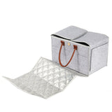 Little Story 2-In-1 Diaper Caddy With Mat Xl - Grey