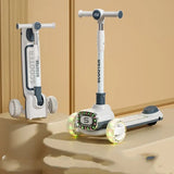 Little Story Kids Scooter With Ride On And Push Handle - Grey