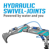 Little Story DIY Hydraulic Power Principle Based 3-In-1 Excavator/ Bulldozer/ Jcb Toy (130 Pcs) - Grey