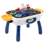 Little Story 4-In-1 Block Activity Table With Blocks - Blue