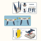 Little Story 4-In-1 Block Activity Table With Stool And Blocks - Blue