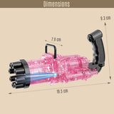 Little Story 8 Holes Bubble Machine Kids Gun - Shiny Pink