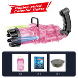 Little Story 8 Holes Bubble Machine Kids Gun - Shiny Pink