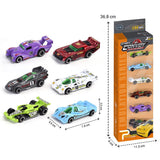 Little Story Alloy Glide Racer Toy Car (6Pcs) - Multicolor