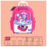 Little Story 2-In-1 Mode Pet House Toy Set School Bag (21 Pcs) - Purple