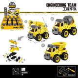 Little Story Kids Toy Assembled Wisdom Cars (Set Of 12) - Yellow