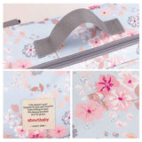 Little Story Floral Baby Diaper Changing Clutch Kit - Grey