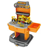 Little Story 2-In-1 Mode Construction Site With Jcb Truck And Block Toy Set School Bag (239 Pcs) - Orange