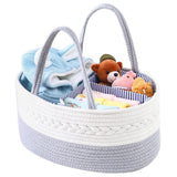 Little Story Cotton Rope Diaper Caddy - Grey