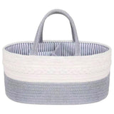 Little Story Cotton Rope Diaper Caddy - Grey