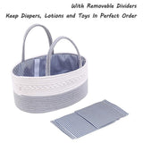 Little Story Cotton Rope Diaper Caddy - Grey