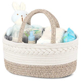 Little Story Cotton Rope Diaper Caddy - Ivory
