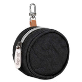 Little Story Quilted Diaper Backpack with Pacifier Bag And Stroller Hooks - Black