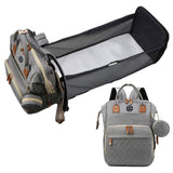 Little Story Diaper Bag withT Pacifier Pouch - Grey
